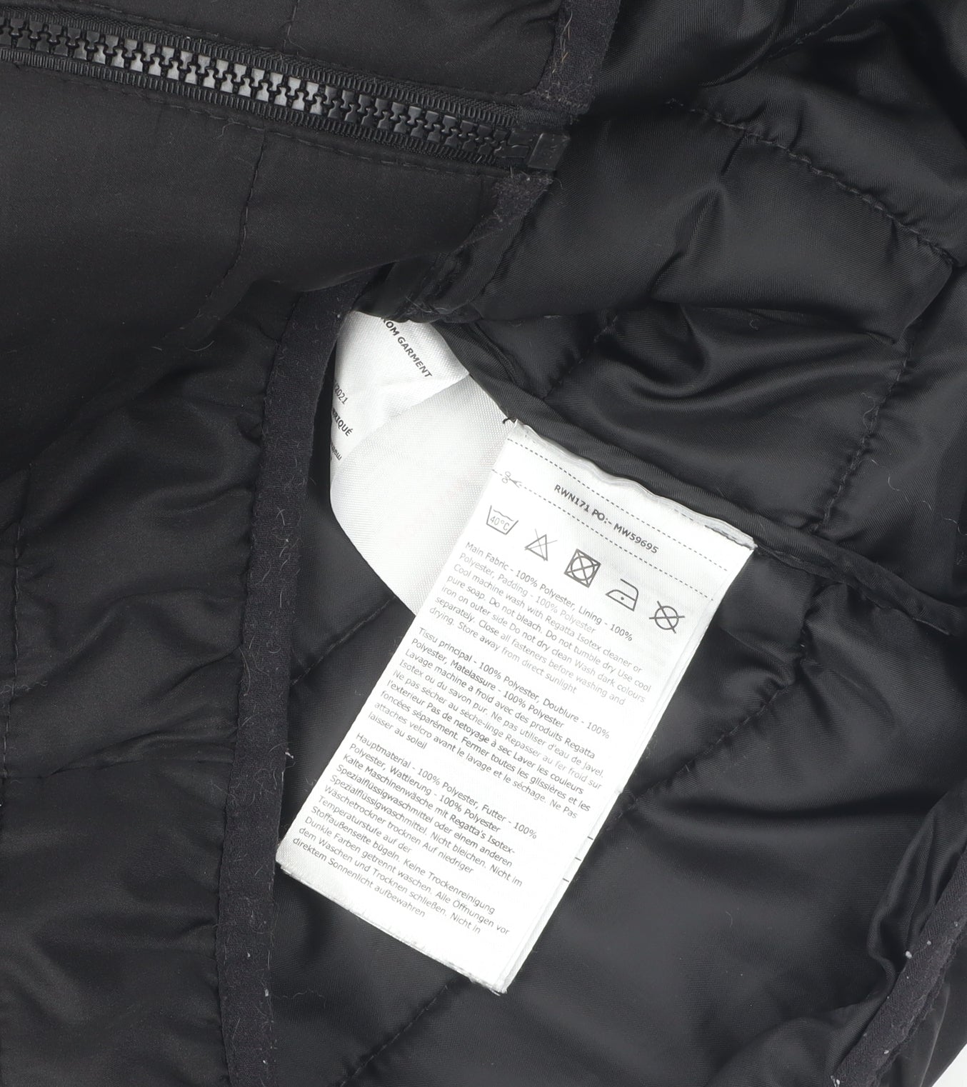 Regatta Women's Black Puffer Jacket Size 16