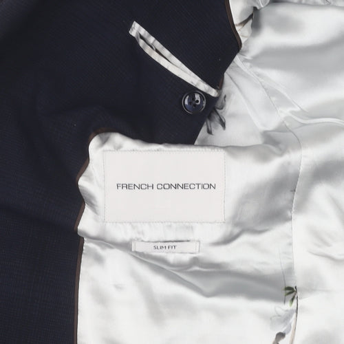 French Connection Men's Blue Slim Fit Blazer Size 42R
