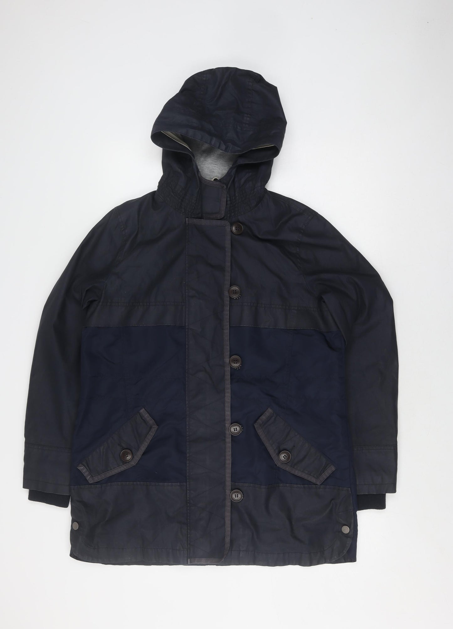 Next Women's Blue Parka Coat, Size 12, Hooded Casual