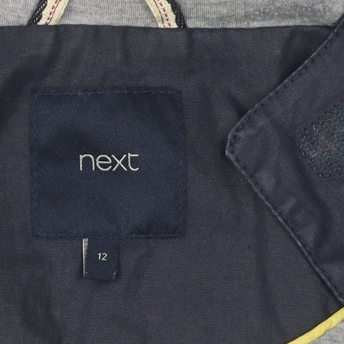 Next Women's Blue Parka Coat, Size 12, Hooded Casual