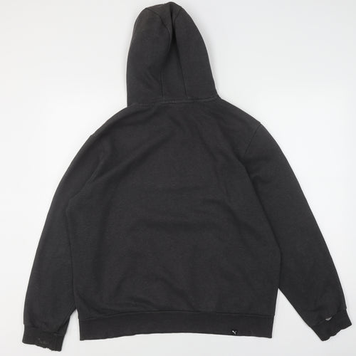 Puma Men's Black Pullover Hoodie - L - Logo Design
