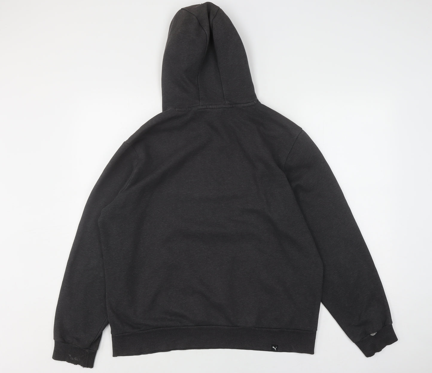 Puma Men's Black Pullover Hoodie - L - Logo Design