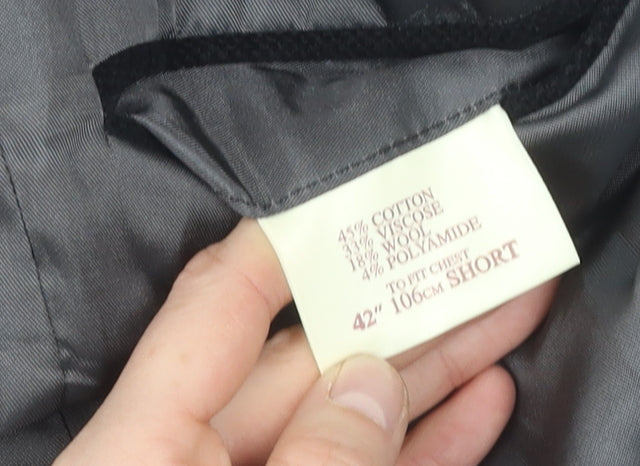 Debenham & Freebody Men's Black Blazer Jacket 42S