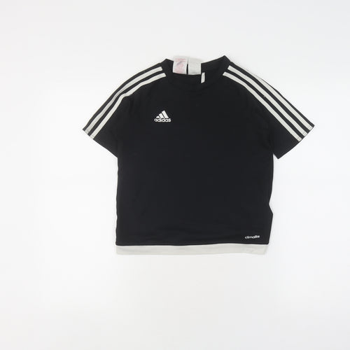 Adidas Boys' Black 9-10 T-Shirt, Climalite, Breathable