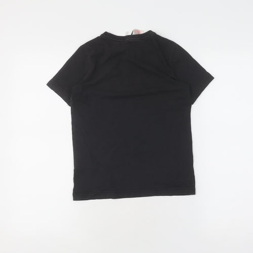 Adidas Boys Black Logo T-Shirt, 9-10 Years, Short Sleeve