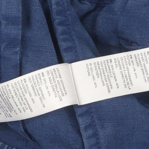 FatFace Women's Blue Linen Cotton Joggers Size 12