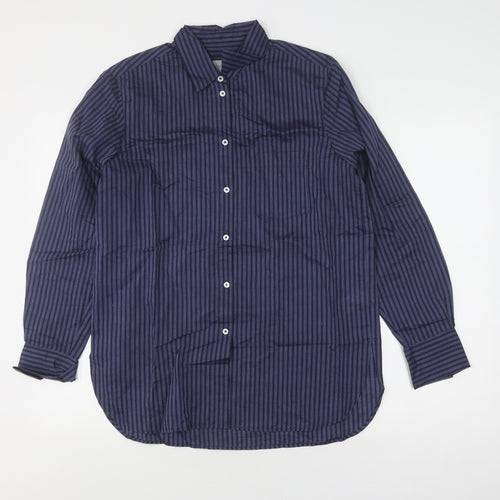 Jigsaw Unisex Adults Blue Striped Long Sleeve Shirt