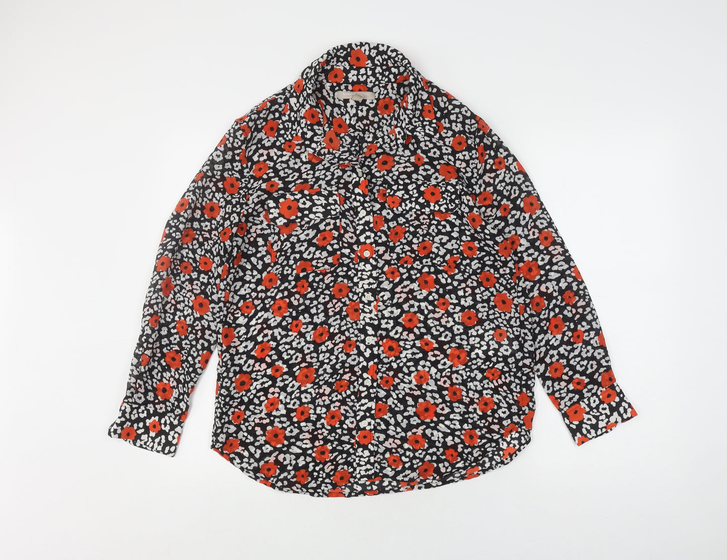 Banana Republic Women's Floral Blouse, S Petites, Multicoloured