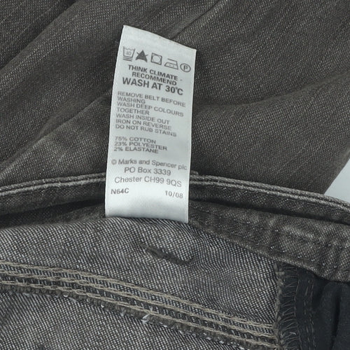 Marks and Spencer Men's Brown Regular Fit Jeans, Size 20