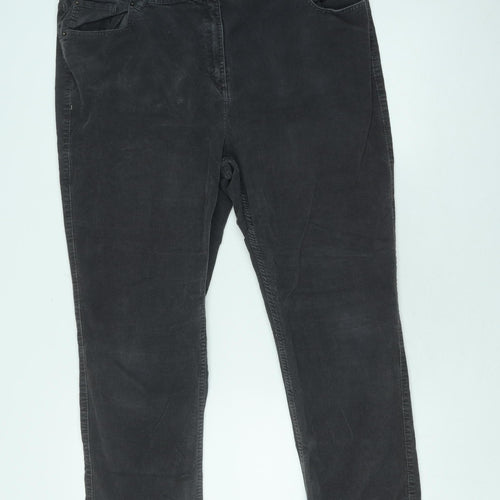 Marks and Spencer Women’s Grey Corduroy Trousers Size 20