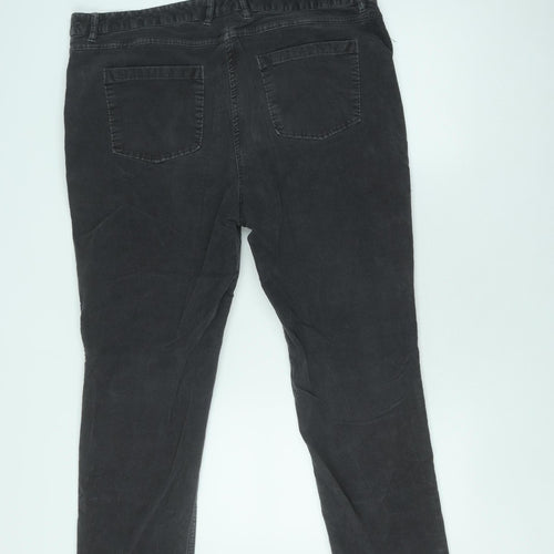 Marks and Spencer Women’s Grey Corduroy Trousers Size 20