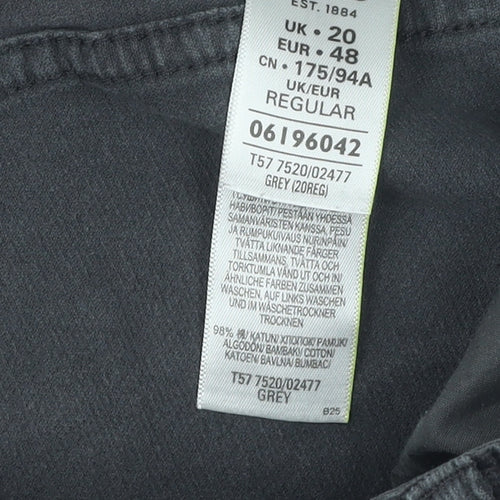 Marks and Spencer Women’s Grey Corduroy Trousers Size 20