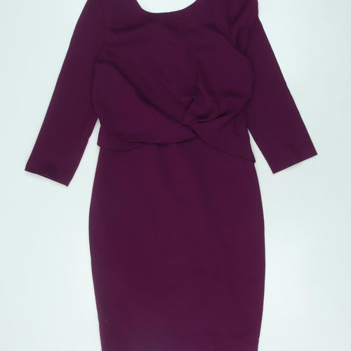 Phase Eight Women's Purple Sheath Dress Size 12