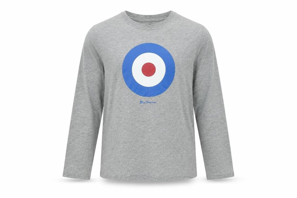 Ben Sherman Boys Grey Long Sleeve T-Shirt, Logo Design, Size 8-9