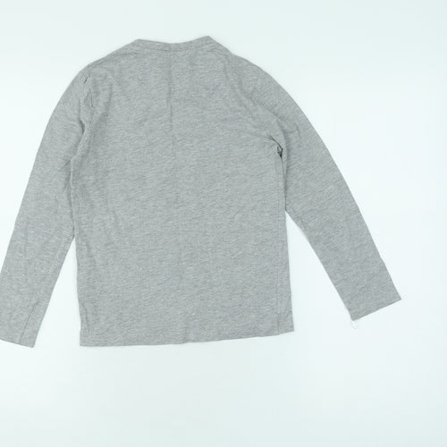 Ben Sherman Boys Grey Long Sleeve T-Shirt, Logo Design, Size 8-9