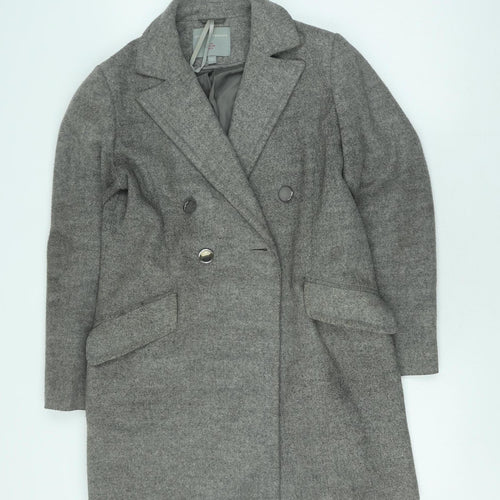 Dorothy Perkins Grey Women's Pea Coat Size 8
