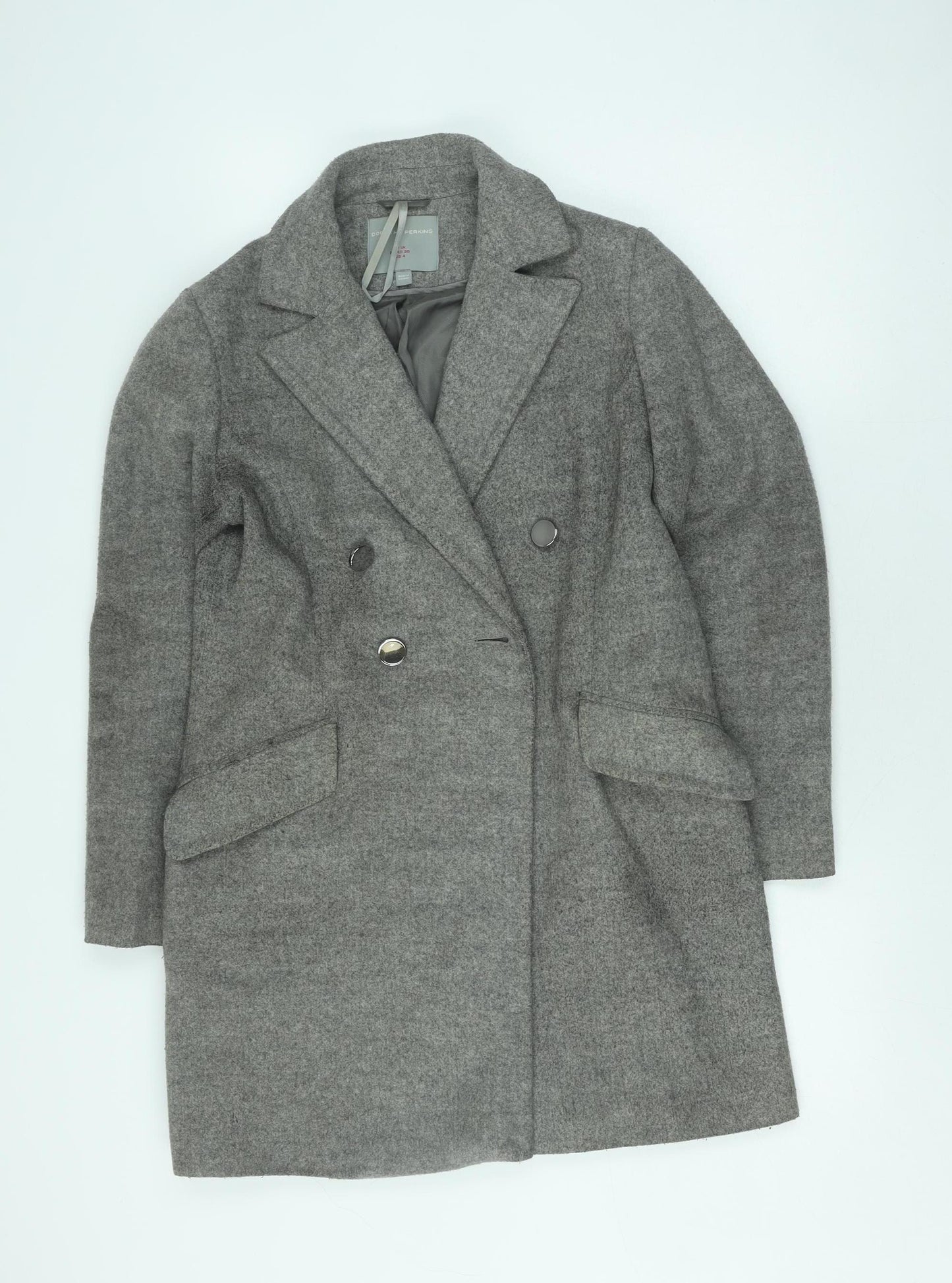 Dorothy Perkins Grey Women's Pea Coat Size 8