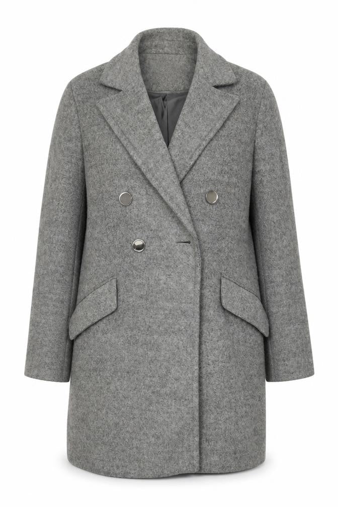 Front view of Dorothy Perkins Grey Women's Pea Coat, size 8