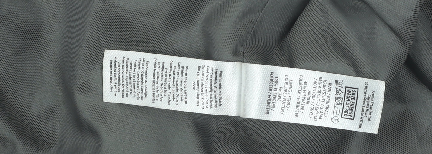 Dorothy Perkins Grey Women's Pea Coat Size 8