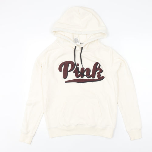 Victoria's Secret PINK Women's Ivory S Pullover Hoodie