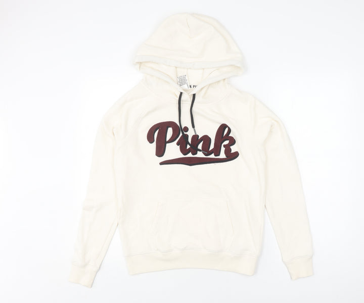 Victoria's Secret PINK Women's Ivory S Pullover Hoodie