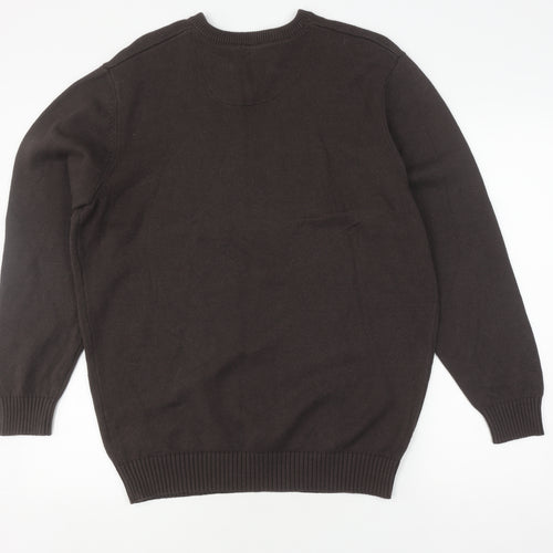 Maine New England Men’s M Brown V-Neck Pullover