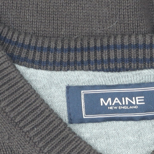 Maine New England Men’s M Brown V-Neck Pullover