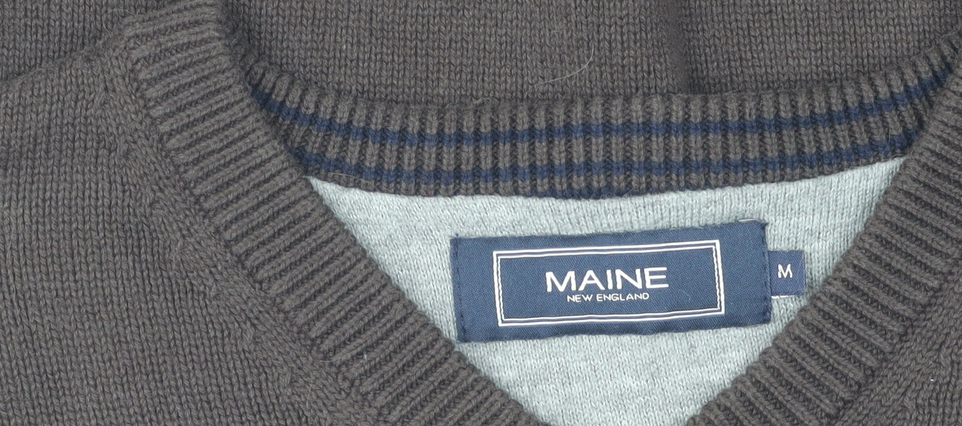 Maine New England Men’s M Brown V-Neck Pullover