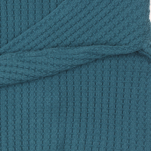 Damart Women's Blue V-Neck Cardigan, Size L