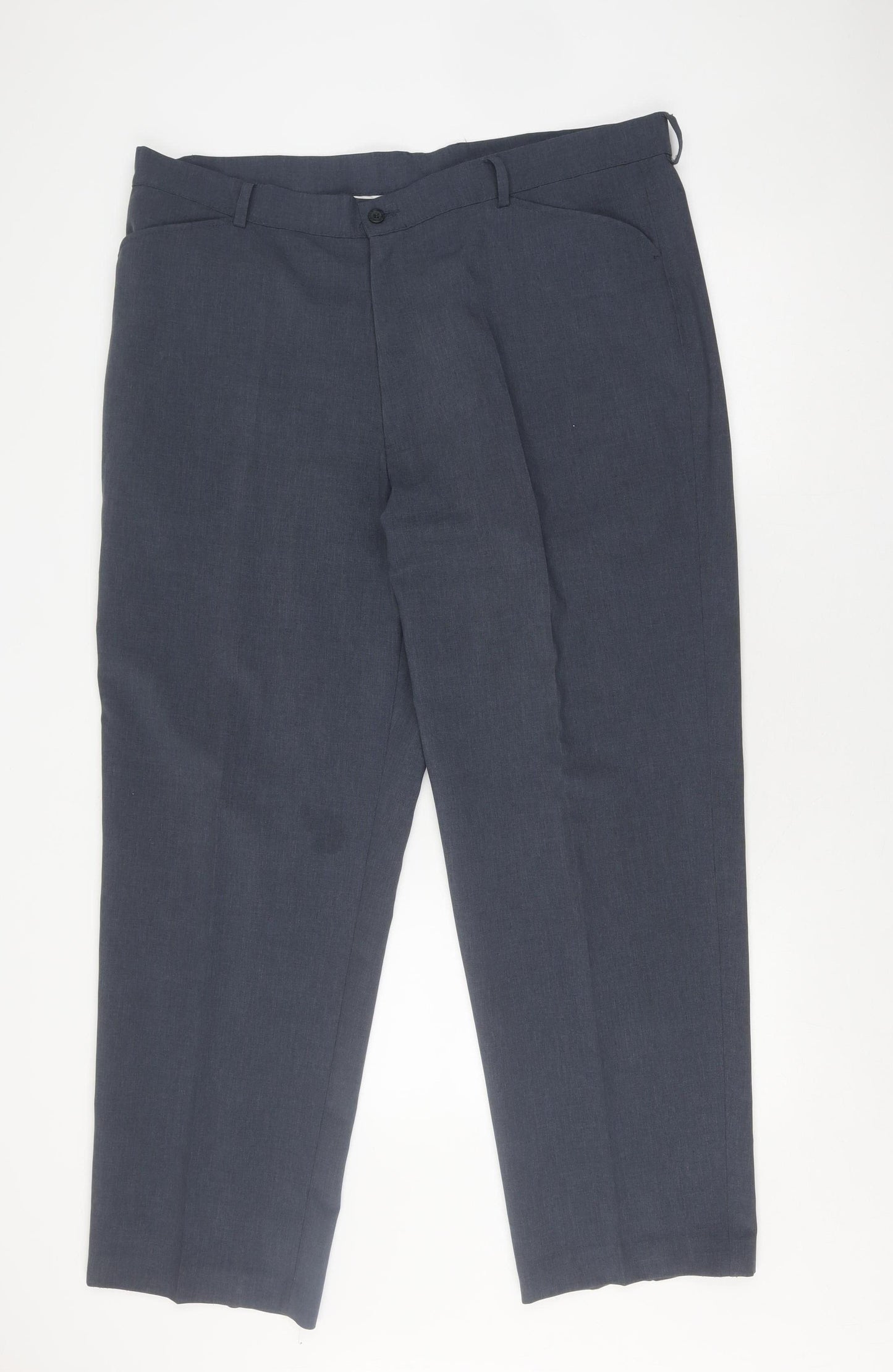 Farah Men's Blue Regular Fit Trousers, Size 42