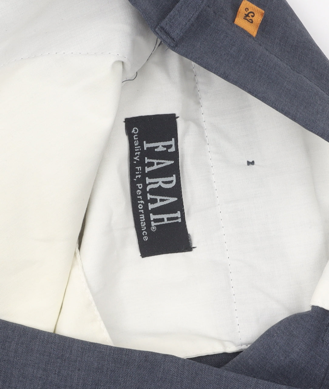 Farah Men's Blue Regular Fit Trousers, Size 42