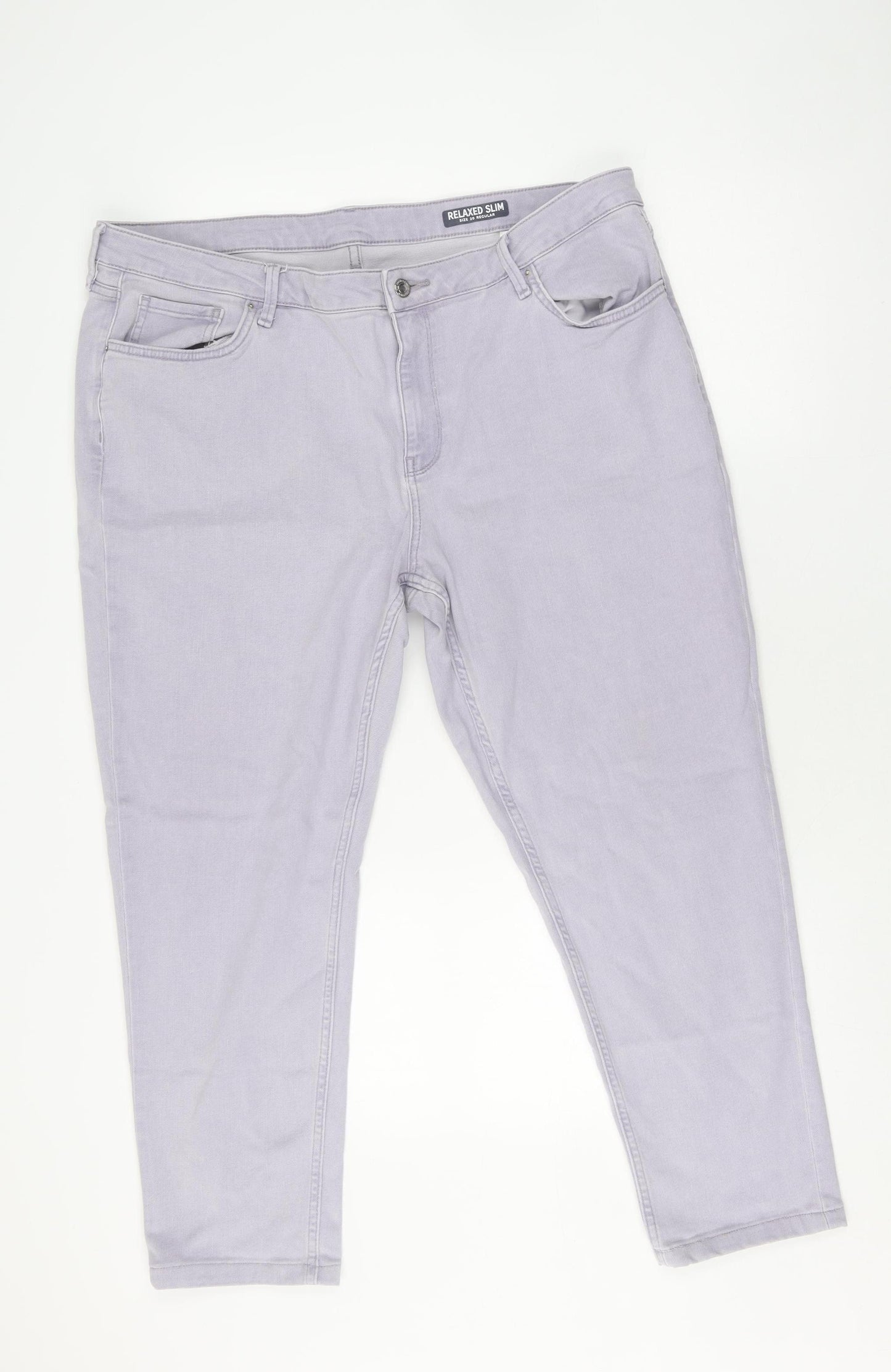 Marks & Spencer Women's Purple Relaxed Straight Jeans