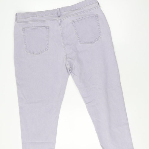 Marks & Spencer Women's Purple Relaxed Straight Jeans
