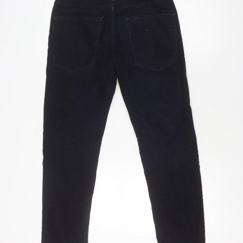 Marks and Spencer Unisex Corduroy Trousers - Blue, Size 30