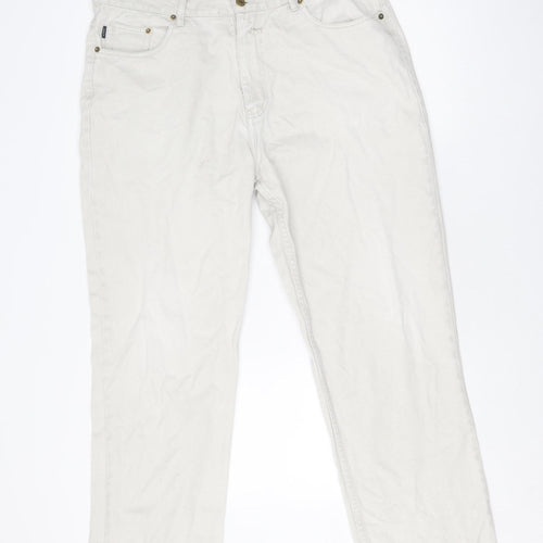 Zenos Women's White Straight Jeans Size XL