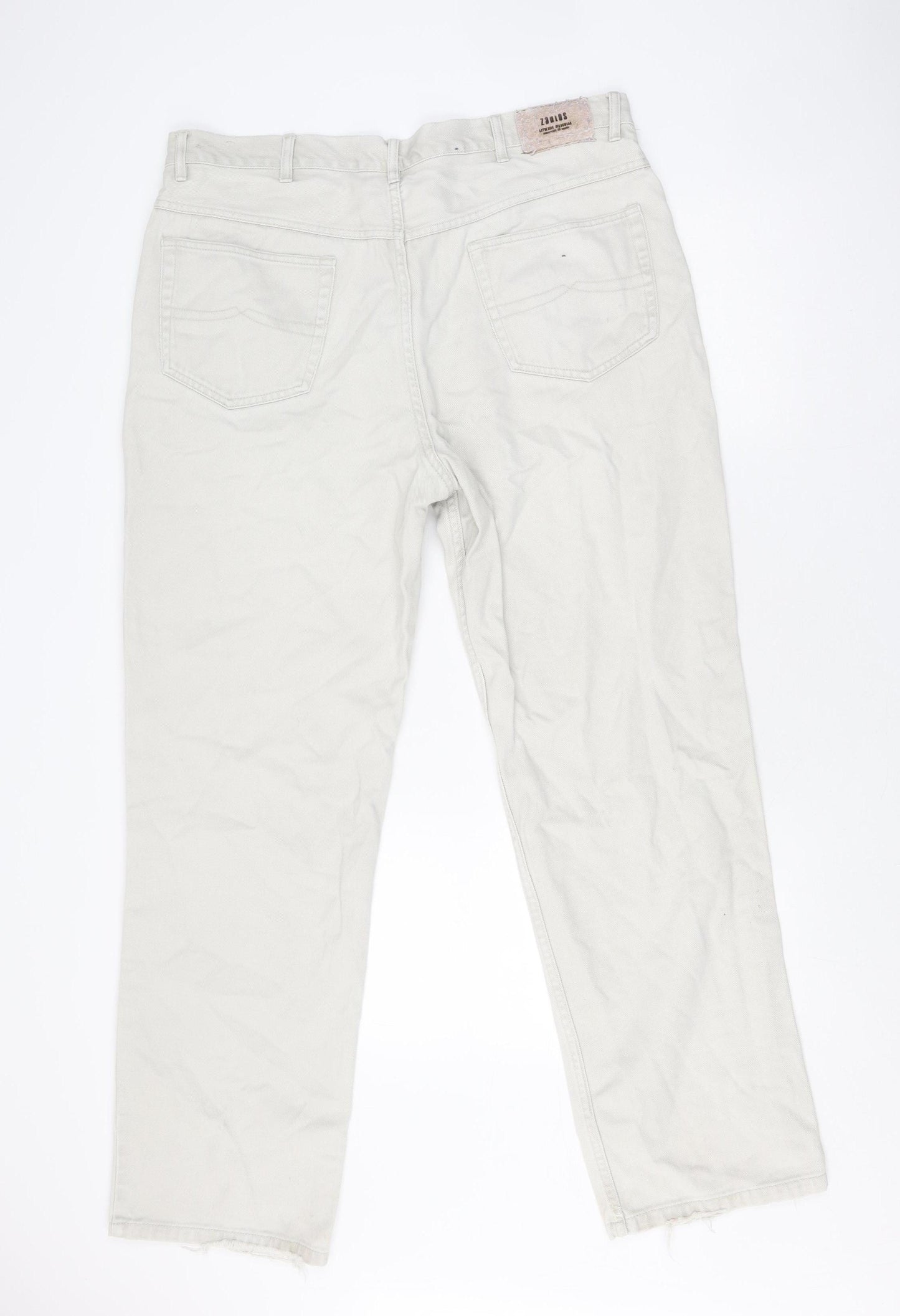 Zenos Women's White Straight Jeans Size XL