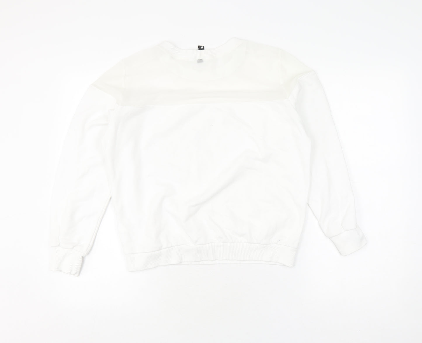 White Unisex Pullover Sweatshirt, Size M, Lightweight