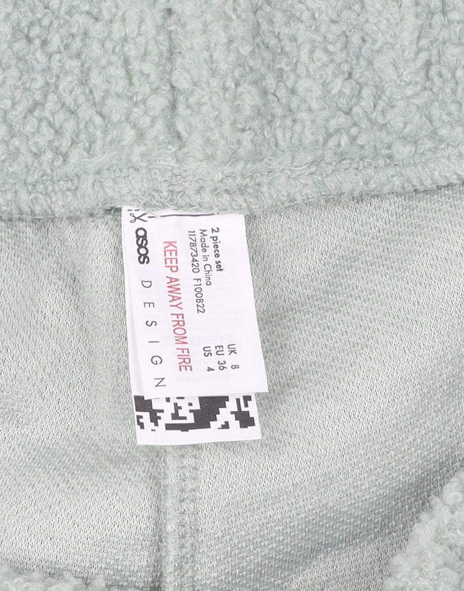 ASOS Green Fleece Sweatpants, Women's Size 8, Casual Comfort