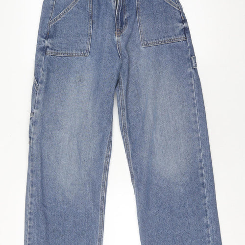 New Look Teens Blue Wide-Leg Denim Jeans Size 13