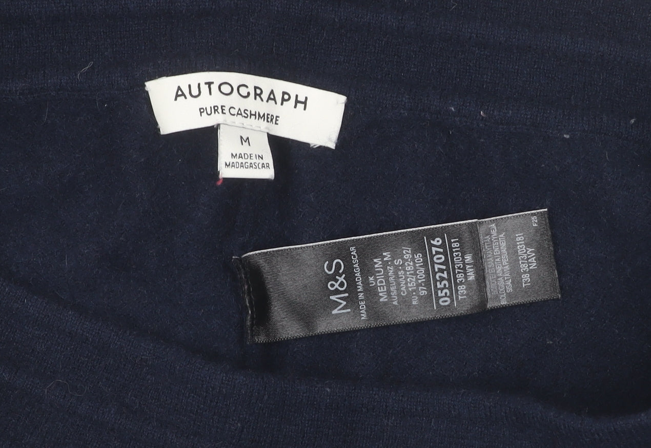 Marks and Spencer Women's Blue Cashmere Jogger Trousers M