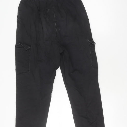 H&M Women's Black Cargo Trousers Size 12