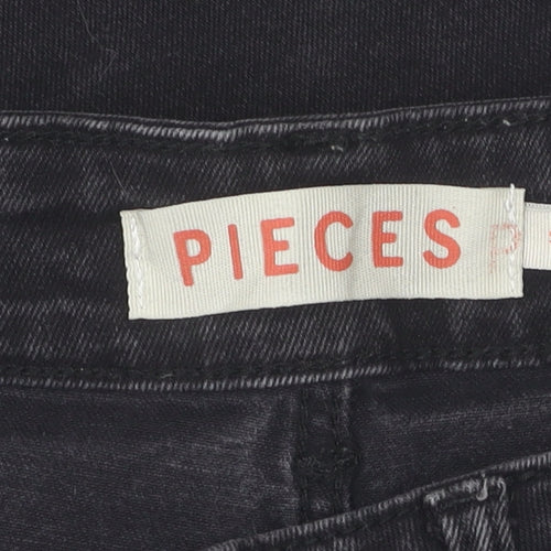 Pieces Women's Black Straight Jeans S