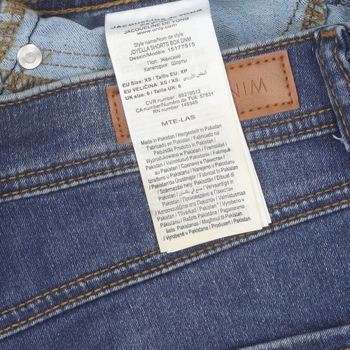 JDY Denim Womens Blue Casual Shorts Size 6