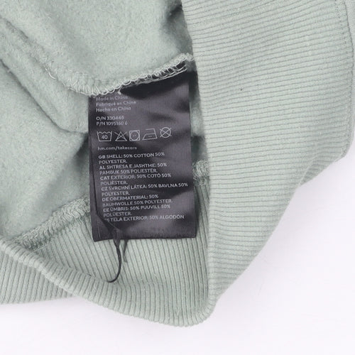 H&M Unisex Green Pullover Sweatshirt Size 12