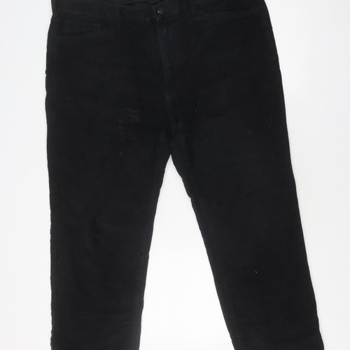 Marks and Spencer Men's Black Trousers, Size 42, Cotton Blend