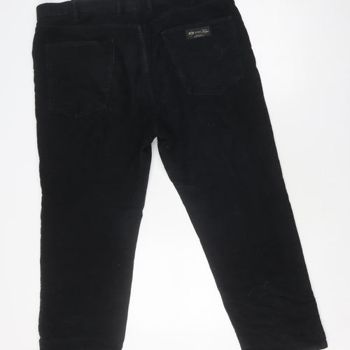 Marks and Spencer Men's Black Trousers, Size 42, Cotton Blend