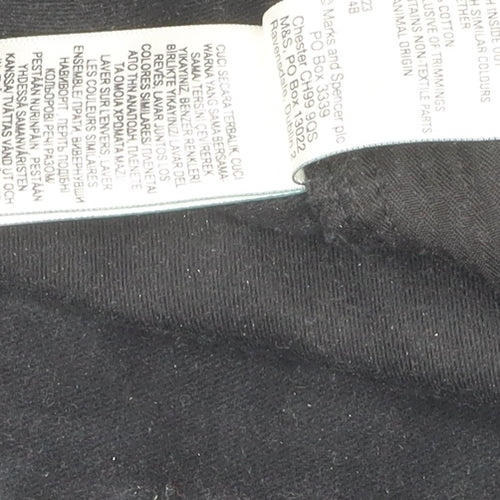 Marks and Spencer Men's Black Trousers, Size 42, Cotton Blend