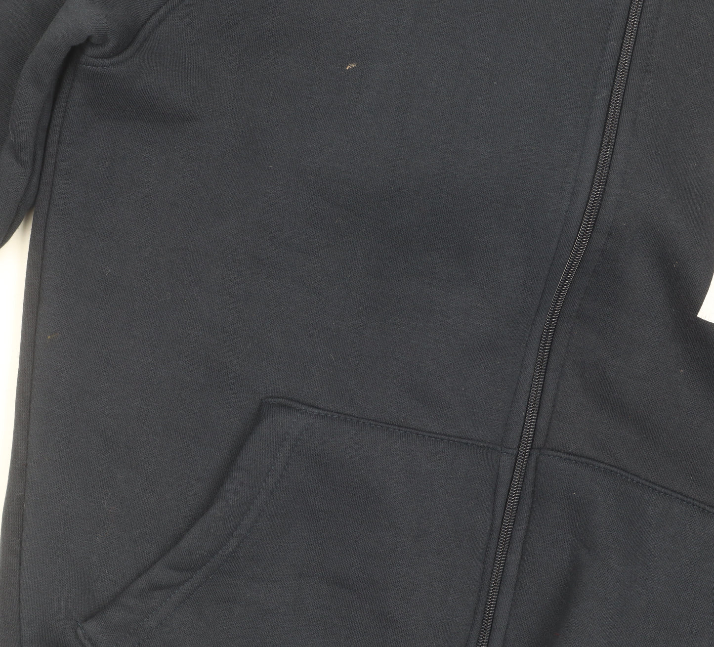 11 Degrees Men's Blue Full Zip Hoodie, M - Logo Accents