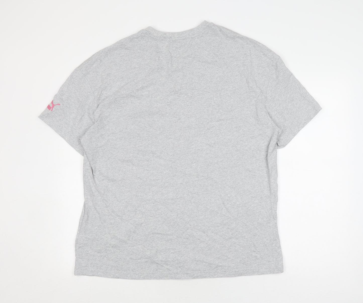 Puma Men's Grey Short Sleeve T-Shirt M