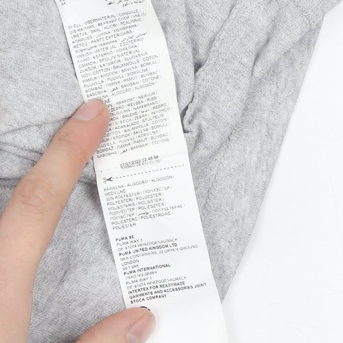 Puma Men's Grey Short Sleeve T-Shirt M